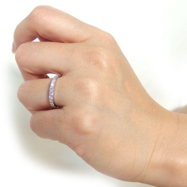 ダイヤモンド リング ハーフエタニティ 0.5ct プラチナ Pt900 0.5カラット エタニティリング 指輪 重ね着け シンプル レディースの画像