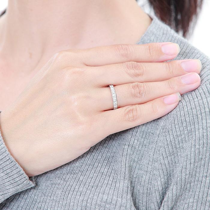 ダイヤモンド リング ハーフエタニティ 0.5ct プラチナ Pt950 ダイヤモンド リング ハーフエタニティ 0.5ct プラチナ Pt950