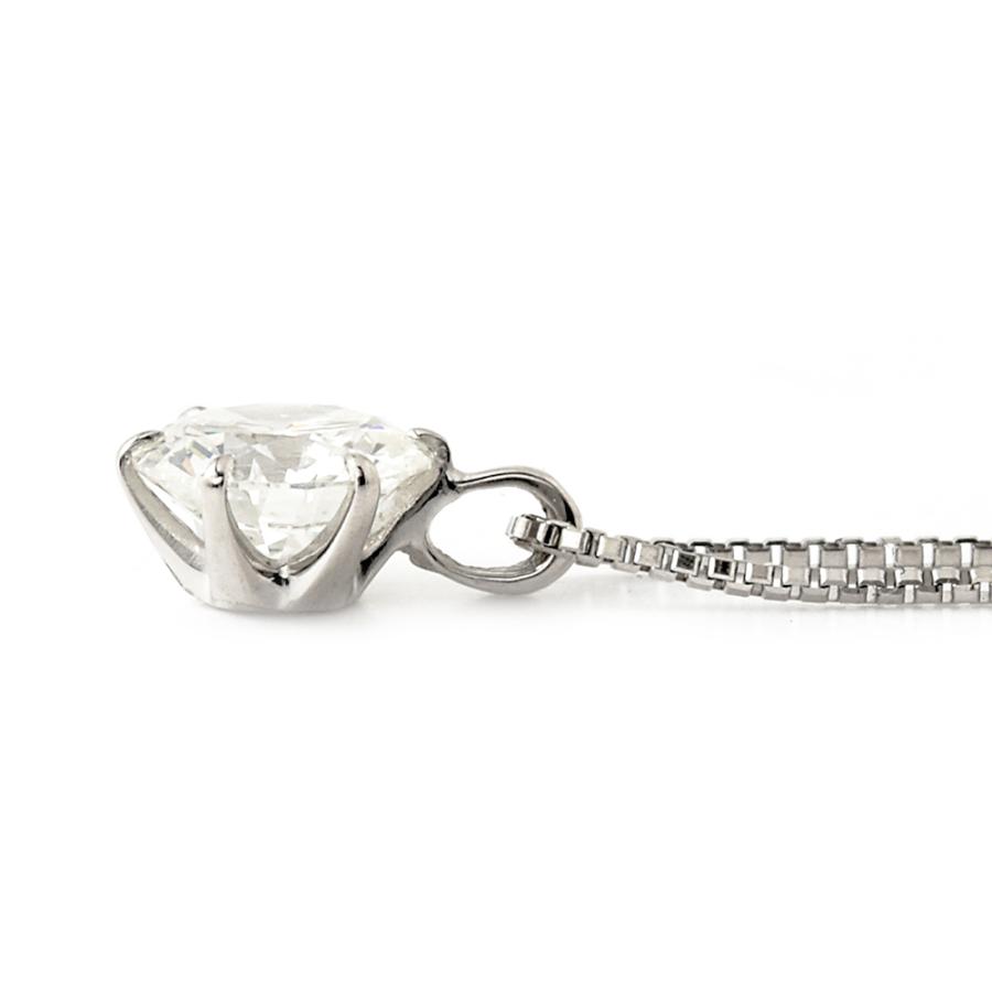 ダイヤモンド ネックレス 一粒 プラチナ Pt900 0.5ct ダイヤネックレス 6本爪 Hカラー SI2 Good 0.5カラット シンプル ペンダント 鑑定書付き【Newモデル】の画像