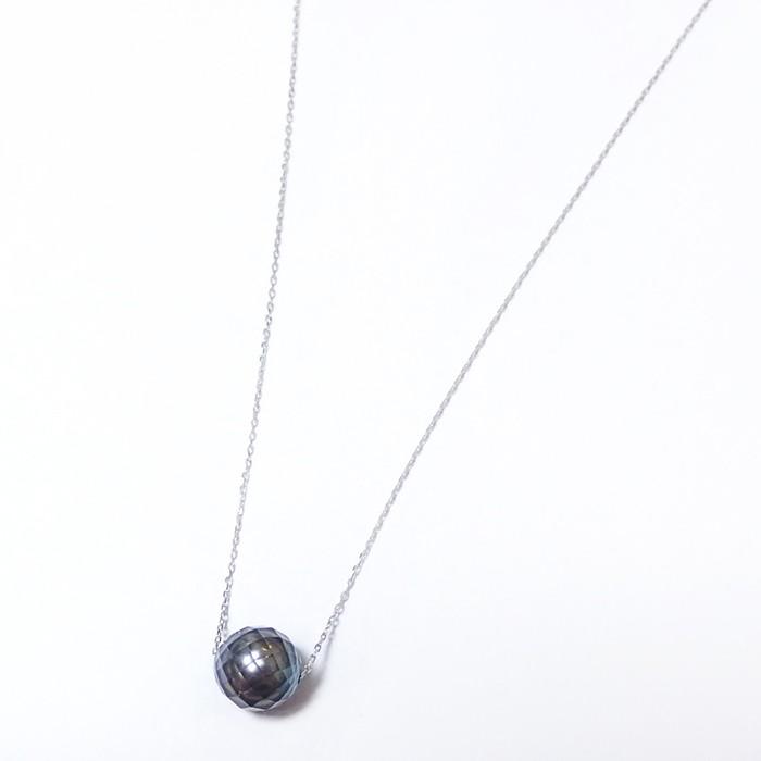 限定1点限り】パール ネックレス 華真珠 K18 ホワイトゴールド 8mm 8 