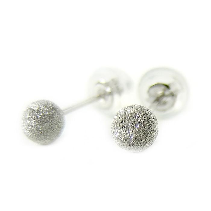 ピアス フラッシュボール 4mm プラチナ Pt900 地金 シンプル スタッド