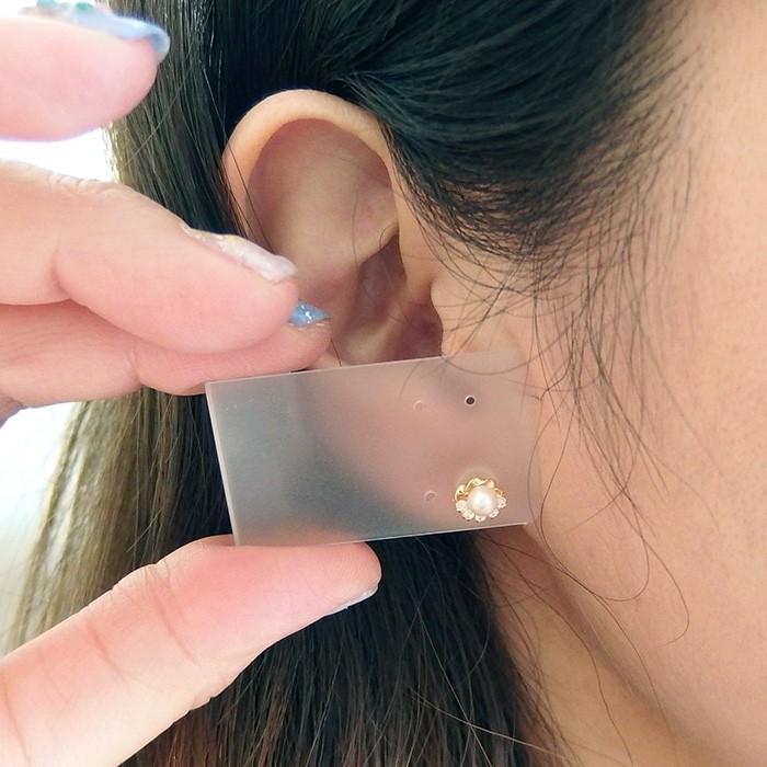 ピアス 淡水パール キュービックジルコニア K18 イエローゴールド