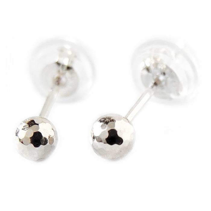 ピアス カットボール プラチナ Pt900 地金 ボール 3mm シンプル