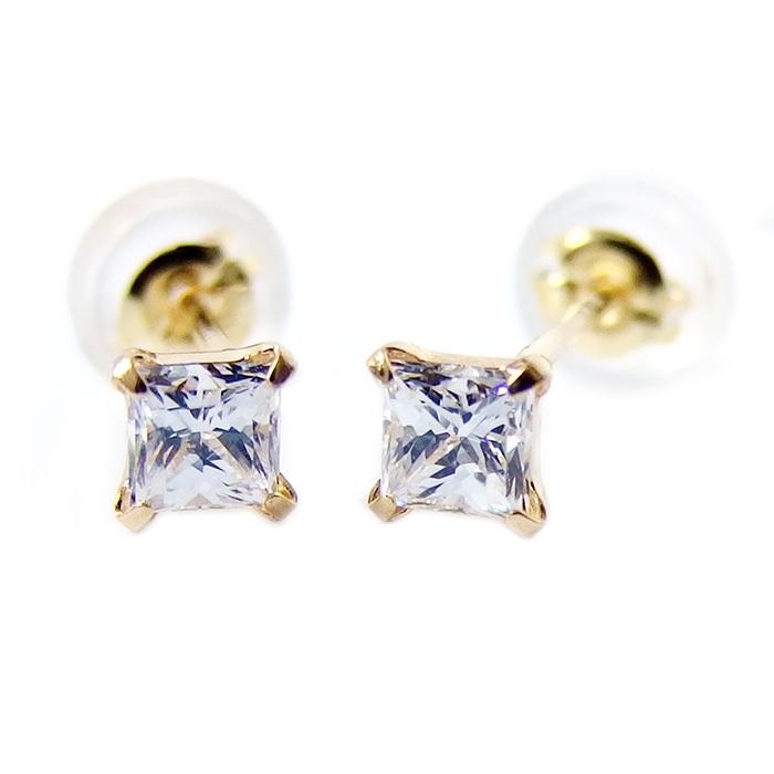 キュービックジルコニア×ゴールドピアス⭐︎3点セット ピアス スーパーキュービックジルコニア K18 イエローゴールド
