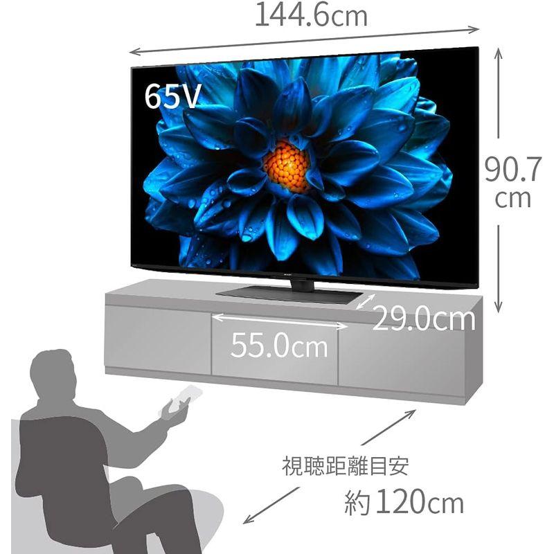 シャープ 65V型 4K 液晶 テレビ AQUOS 4T-C65DN1 N-Blackパネル 倍速液晶 Android TV (2021年モ