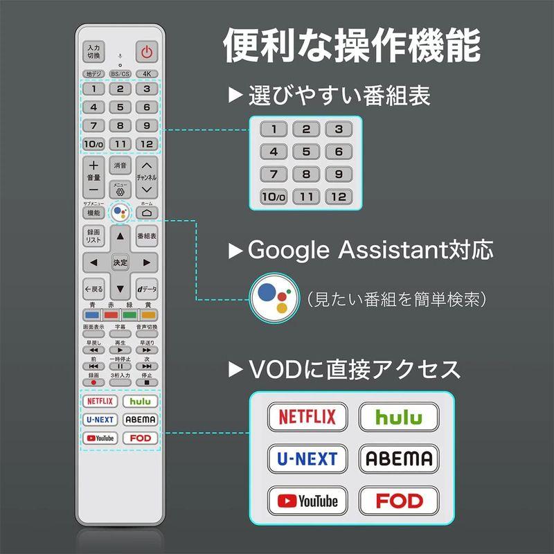 【新品】 TCL P735シリーズ 65型4K対応液晶テレビ GoogleTV搭載/YouTube/ネットフリックス/Wi-Fi内蔵/クロームキャスト 【YW1444749970】(50836円)