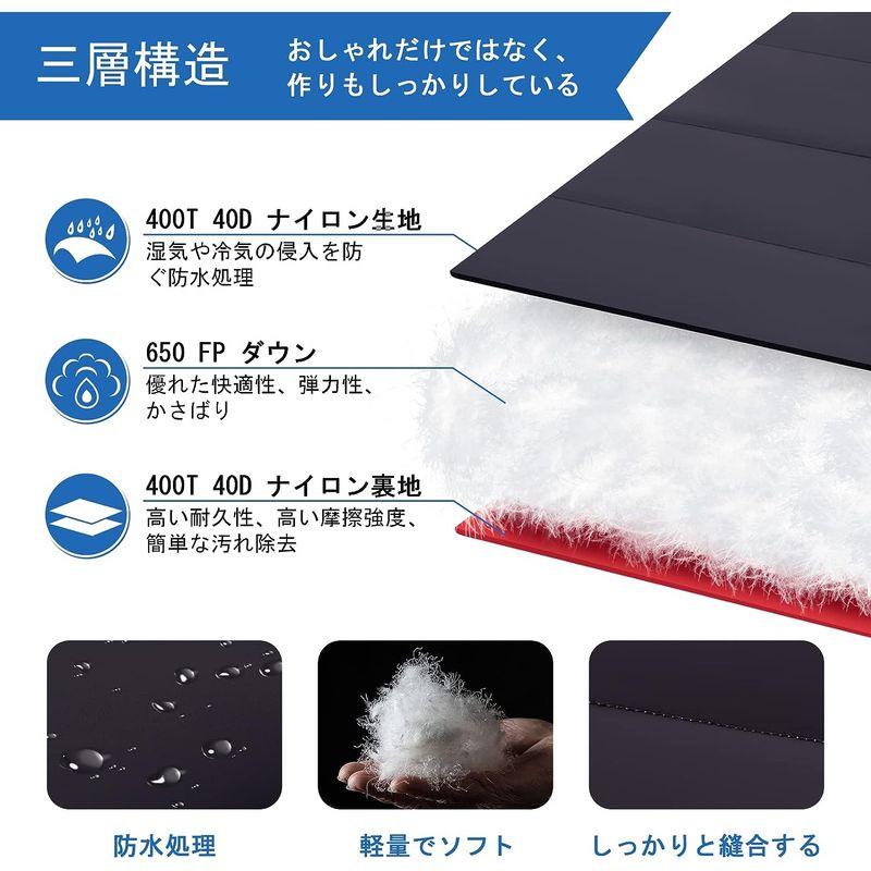 QEZER 寝袋 冬用 ダウン 封筒型シュラフ 軽量高級ダウン シュラフ 400T撥水加工 羽毛寝袋 コンパクト 足が出せる 連結&全開可能 コンパクト 寝袋 冬用 ダウン 封筒型シュラフ 軽量高級ダウン シュラフ 400T撥水加工 羽毛寝袋 足が出せる 連結&全開可能