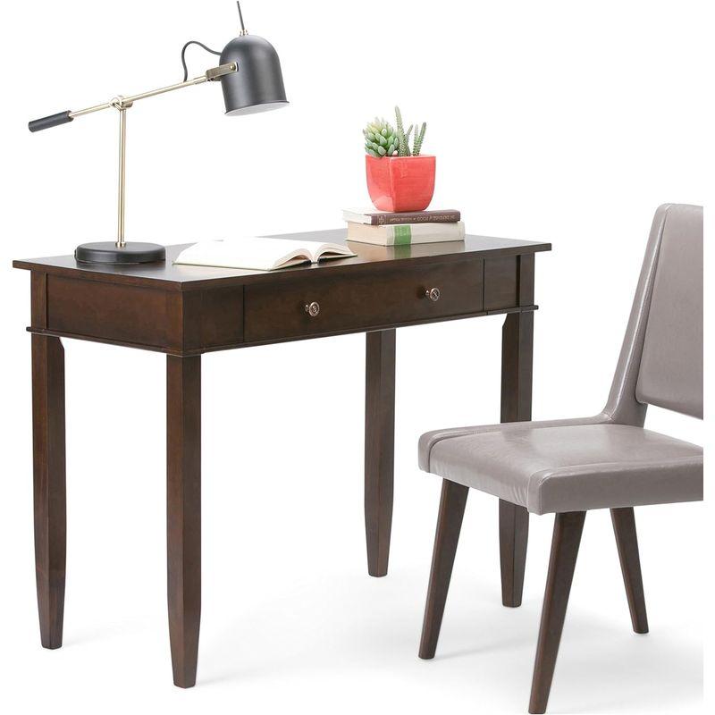 SIMPLIHOME カールトン ソリッドウッド トランジショナルモダン 幅42インチ ホーム オフィスデスク ライティングテーブル ワーク 幅42インチ カールトン ソリッドウッド トランジショナルモダン ホーム オフィスデスク ライティングテーブル ワーク
