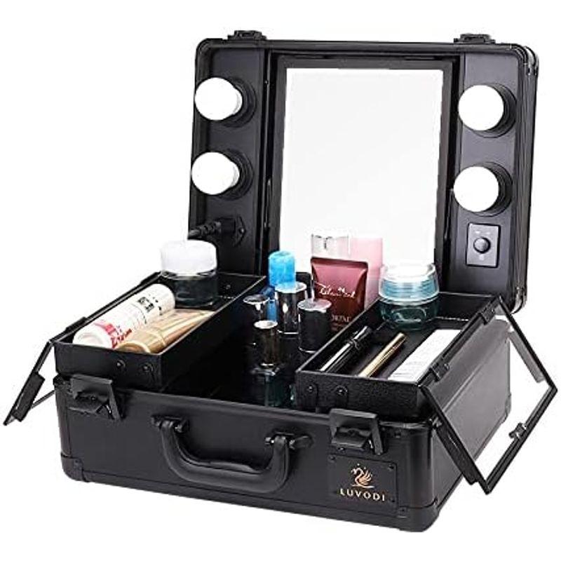 Susire メイクボックス 鏡付き ledライト バニティーケース 持ち運び 大容量 ミニドレッサー 卓上 鏡台 ハリウッドボックス 化粧 メイクボックス 鏡付き ledライト バニティーケース 持ち運び 大容量 ミニドレッサー 卓上 鏡台 ハリウッドボックス 化粧 また