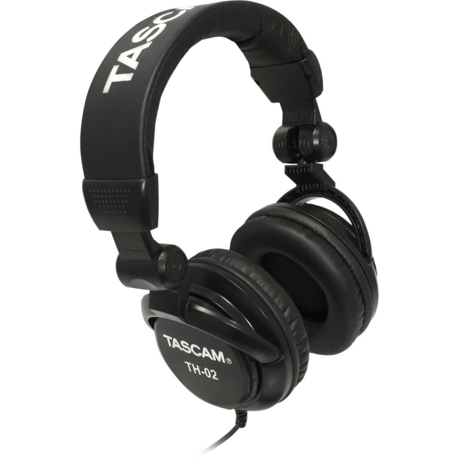 TASCAM(タスカム) TH-02 密閉型ステレオモニターヘッドホン ブラック 折り畳み Youtube 音楽制作 生配信 DTM | 