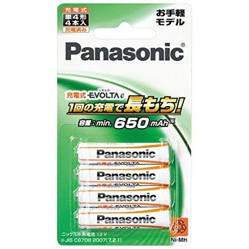 パナソニック 充電式エボルタ単4形4本パック(お手軽モデル) | 