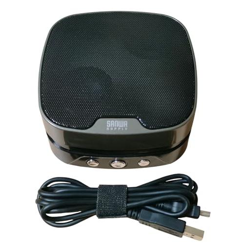 サンワサプライ WEB会議小型スピーカーフォン マイク 有線USB