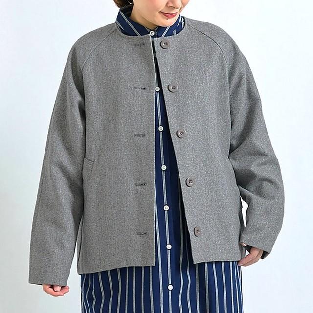 コート 表起毛 ノーカラー ショート丈 裏地付き 30代 40代 50代 コート 表起毛 ノーカラー ショート丈 裏地付き 30代 40代 50代