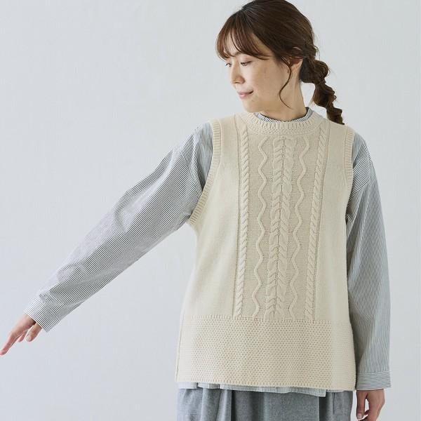 ベロニカビアード キルティング ジャケット ケーブル ニット 異素材 レイヤード ベロニカビアード キルティング ジャケット ケーブル ニット 異素材