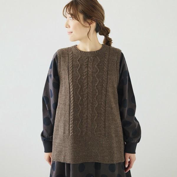 ベロニカビアード キルティング ジャケット ケーブル ニット 異素材 レイヤード z-B0144LFJ610_003001-1.jpg?