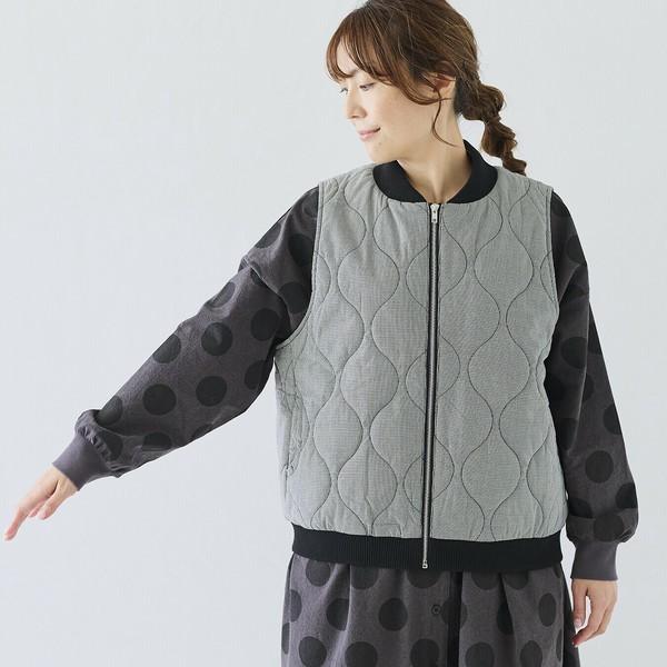 cloud nine クラウドナイン ひょうたん柄前ファスナー開き中綿キルト