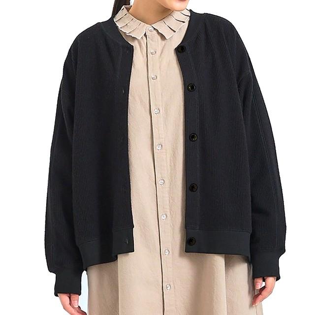 【新品未使用】定価11万円CYCLASリブ編みカーディガン カーディガン リブ編み ニットソー 前ボタン開き 表起毛 30代 40代 50