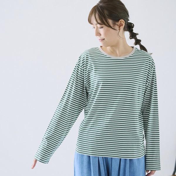 cloud nine クラウドナイン 長袖ボーダーtシャツ カットソー 綿