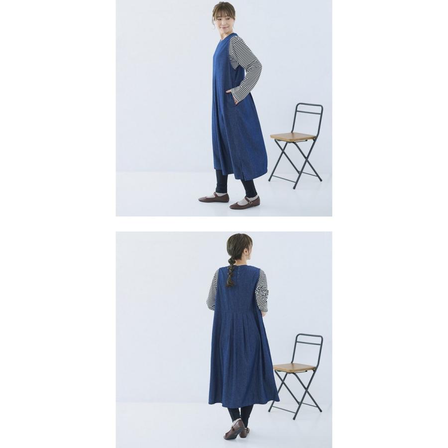 cloud nine クラウドナイン デニムノースリーブワンピース ジャンパー