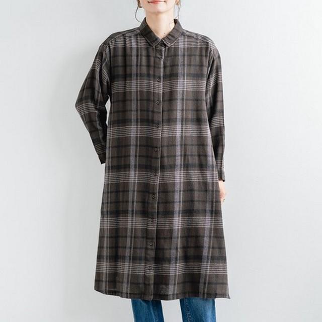 m.m.o チェック シャツ ワンピース cof9884 レディース 服 前 m.m.o チェック シャツ ワンピース cof9884 レディース 服 前