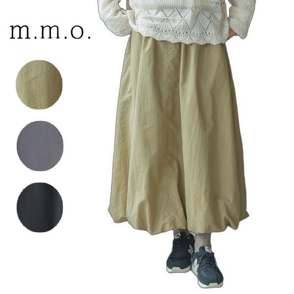 m.m.o 撥水ナイロンワッシャーバルーンスカート ウエストゴム ポケット