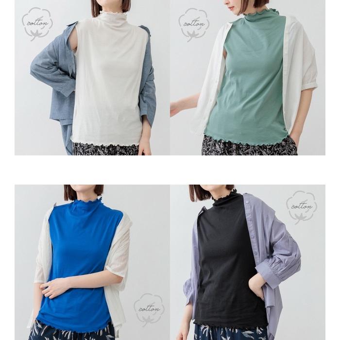 m.m.o ボトルネックシアーノースリーブTシャツ タンクトップ tシャツ