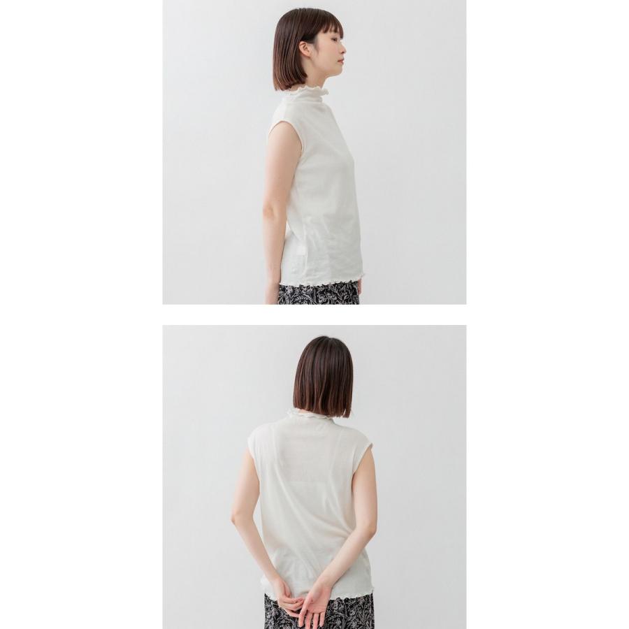 m.m.o ボトルネックシアーノースリーブTシャツ タンクトップ tシャツ