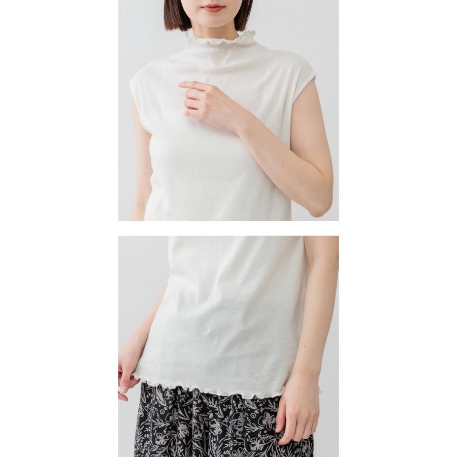 m.m.o ボトルネックシアーノースリーブTシャツ タンクトップ tシャツ