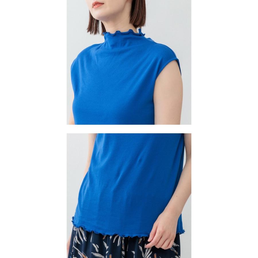 m.m.o ボトルネックシアーノースリーブTシャツ タンクトップ tシャツ