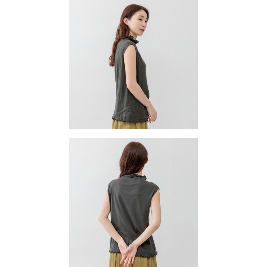 m.m.o ボトルネックシアーノースリーブTシャツ タンクトップ tシャツ