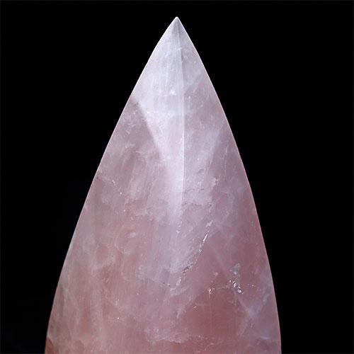 D411-8〕高品質 ローズクォーツ ポイント磨き 置物 rose quartz 紅水晶