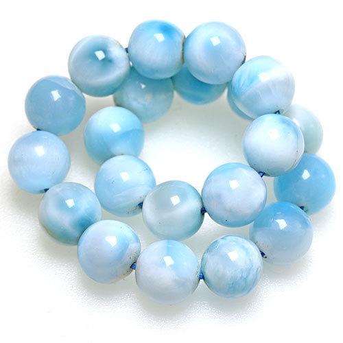 全国宅配無料】 〔F18-47〕高品質 ラリマー ペクトライト ブレスレット