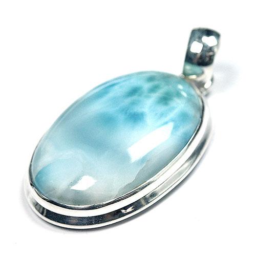 J302-18〕ドミニカ産 ラリマー silver925 ペンダントトップ larimar