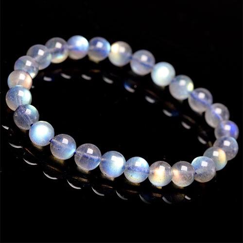 ラブラドライトブレスレット12.7 K1277〕約6mm ラブラドライト Labradorite ブレスレット【ランダム発送