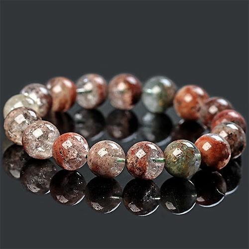 K1447-10m〕10mmガーデンクォーツ 庭園水晶 ブレスレット Garden