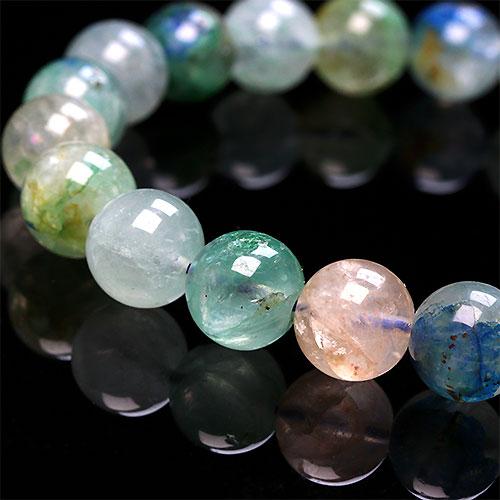 K1483〕約10mm 高品質 アズライトシリカ Azurite Silica ブレスレット 