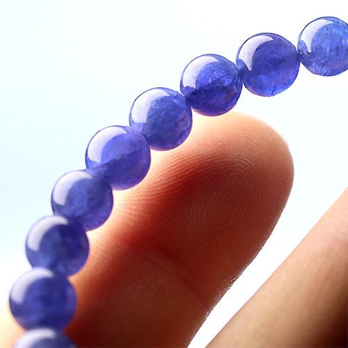 K1631-5〕高品質 約6mm タンザナイト Tanzanite 誕生石 ブレスレット