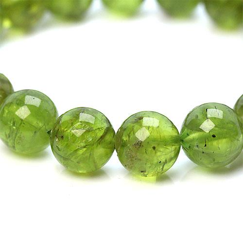K1634-1〕希少 高品質 約10mm Peridot ペリドット 橄欖石 ブレスレット 