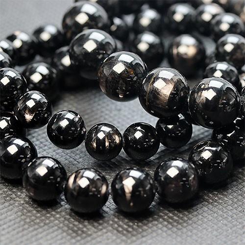 【鑑別書付き】⑯ハイパーシーンブレスレット K1637-9mm〕9mm高品質 ハイパーシーン Hypersthene ブレスレット