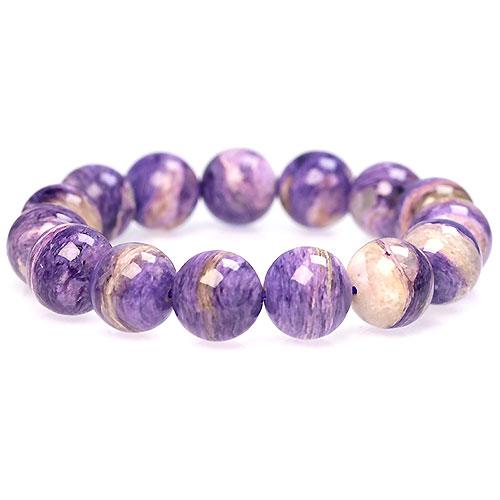 K1719-1〕約14mm チャロアイト ブレスレット Charoite チャロ石 