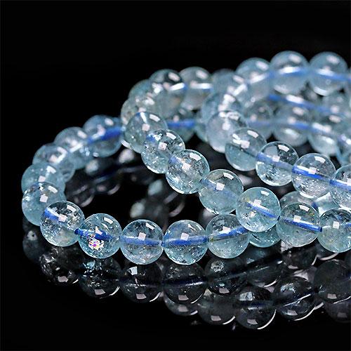 K1730-85m〕約8.5-8.8mm ブルートパーズ ブレスレット Topaz 黄玉 