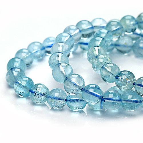 K1730-85m〕約8.5-8.8mm ブルートパーズ ブレスレット Topaz 黄玉 