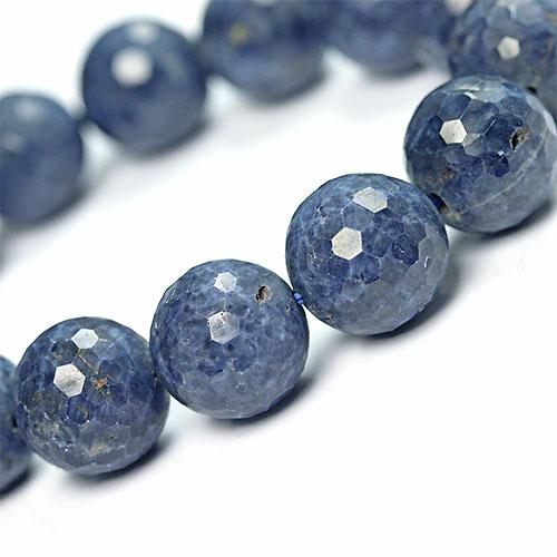 〔K1761-1〕約14mm 天然石 サファイアカット ブレスレット sapphire コランダム_1