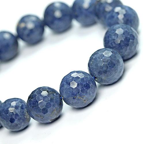 〔K1761-6〕約14mm 天然石 サファイアカット ブレスレット sapphire コランダム_1