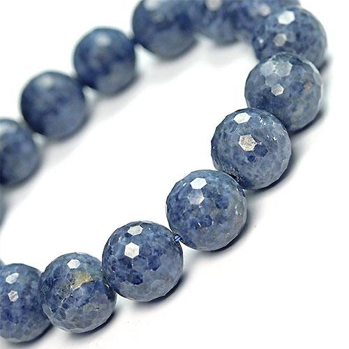 〔K1761-7〕約13mm 天然石 サファイアカット ブレスレット sapphire コランダム_1