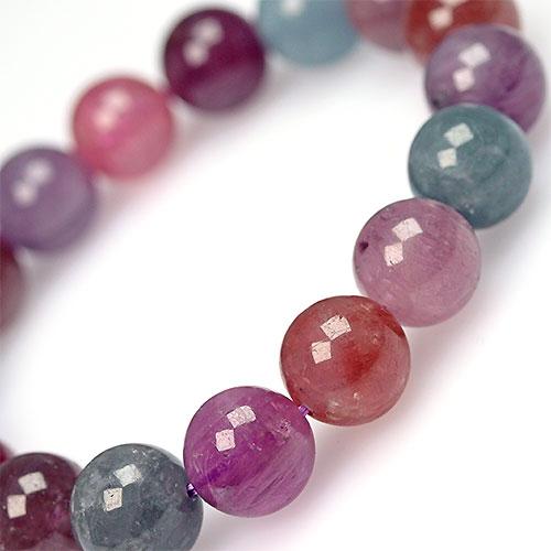 〔K1763-1〕大玉レア 約12mm マルチカラースピネル Spinel ブレスレットの画像