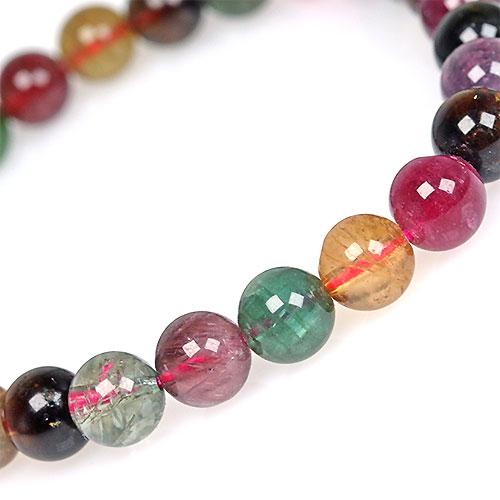 K1793〕高品質 約7mm トルマリン Tourmalineブレスレット