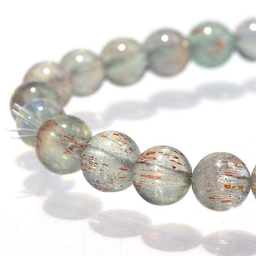 K1811-2〕高品質 約7.7mm アクアマリンサンストーン aquamarine beryl