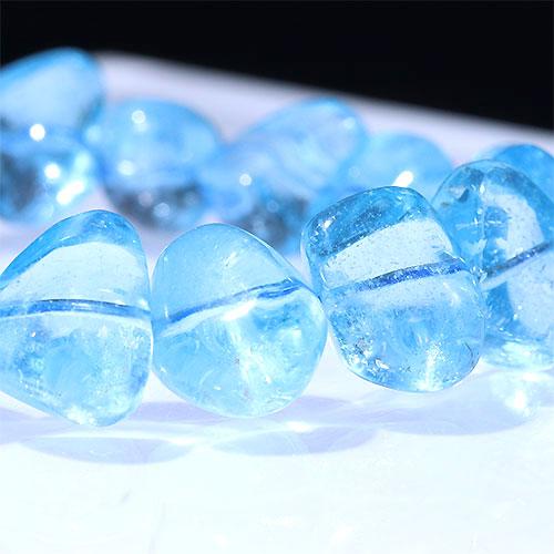 K1819-3〕高品質 スイスブルートパーズ タンブル ブレスレット Topaz