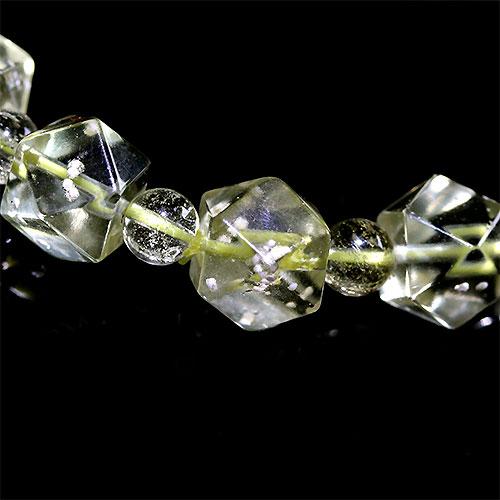 K1849-16〕高品質 約9mm リビアングラス 隕石 ブレスレット Libyan